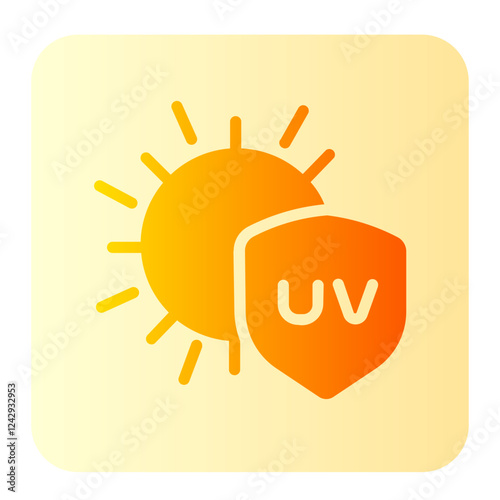 UV protection gradient icon