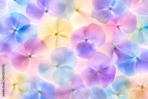 Pastel Flower Petals Bloom Softly