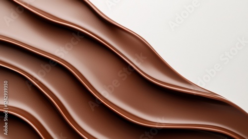 The glossy sheen on these chocolate folds tells a story of quality and indulgence, where richness meets a smooth, flawless texture.