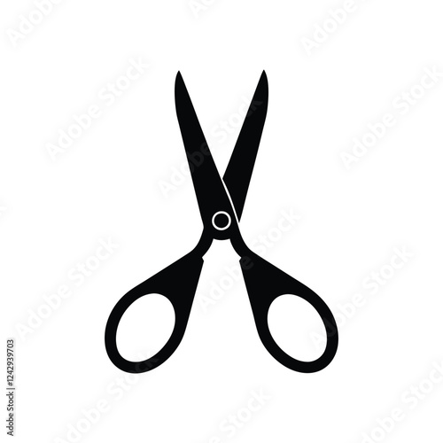 kitchen scissor silhouette vector art illustration