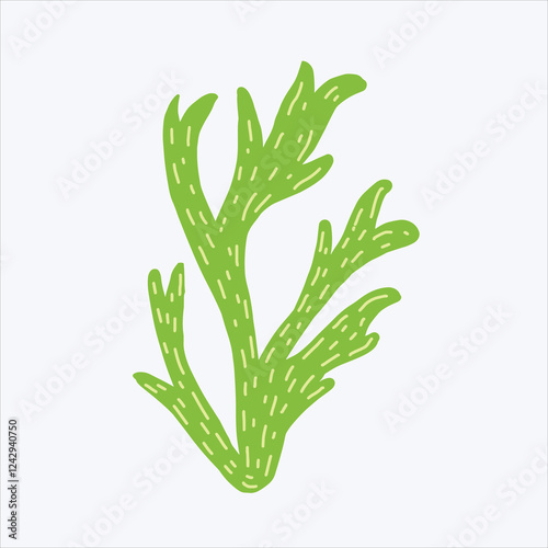 green grass in the sea vector design