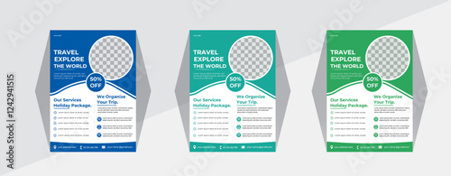 Travel flyer design template, tour flyer, Modern Travel Flyer Template Design for travel agency bundle