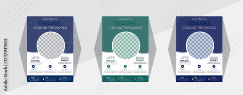 Travel flyer design template, tour flyer, Modern Travel Flyer Template Design for travel agency bundle