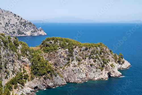 Amazing scenery by the sea in North Evia, Greece photo