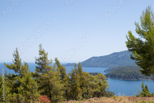 Amazing scenery by the sea in North Evia, Greece photo