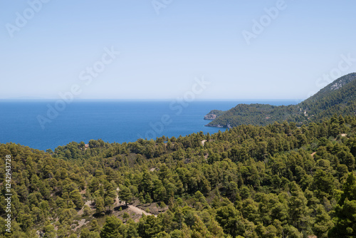 Amazing scenery by the sea in North Evia, Greece photo