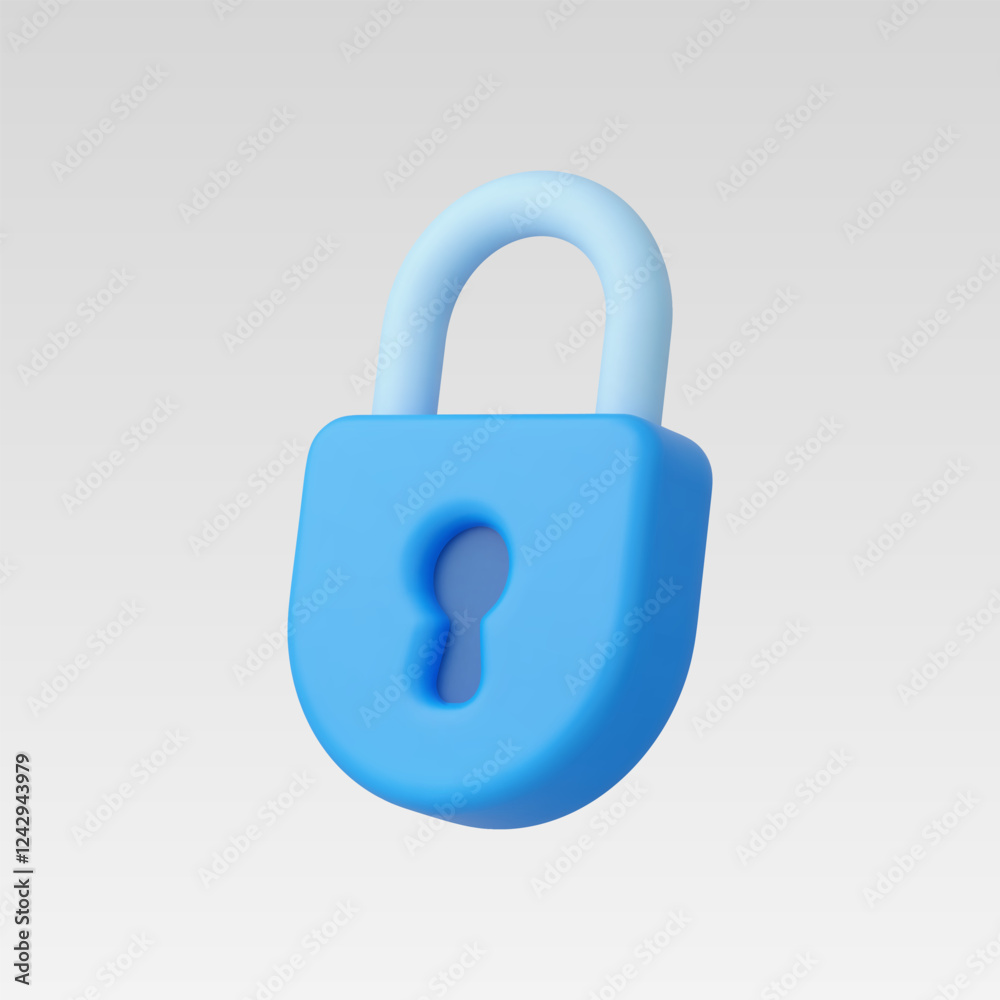 3d Realistic Locked Padlock vector illustration 3d Realistic Locked Padlock vector illustration