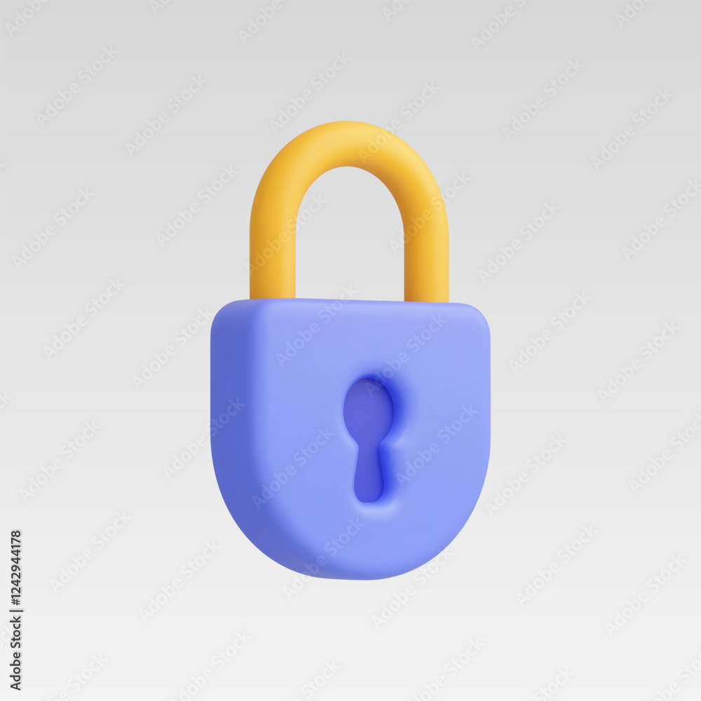 3d Realistic Locked Padlock vector illustration 3d Realistic Locked Padlock vector illustration