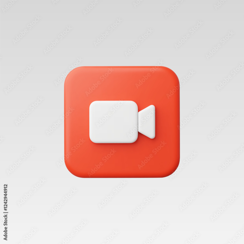 3d Realistic Video Camera icon vector illustration 3d Realistic Video Camera icon vector illustration