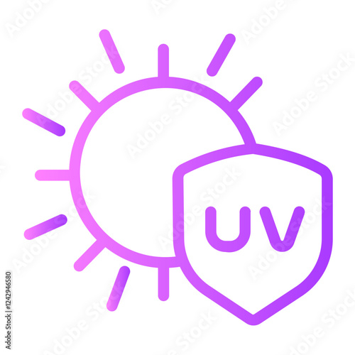 UV protection gradient icon