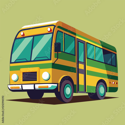 Bus Design – Cartoon Style Vector Illustration