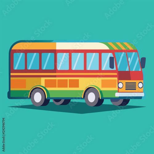 Bus Design – Cartoon Style Vector Illustration