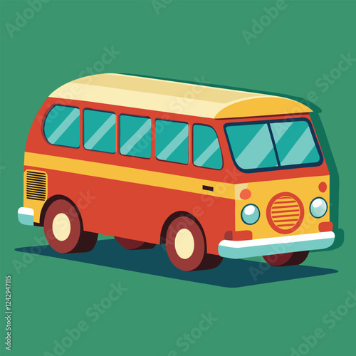 Bus Design – Cartoon Style Vector Illustration
