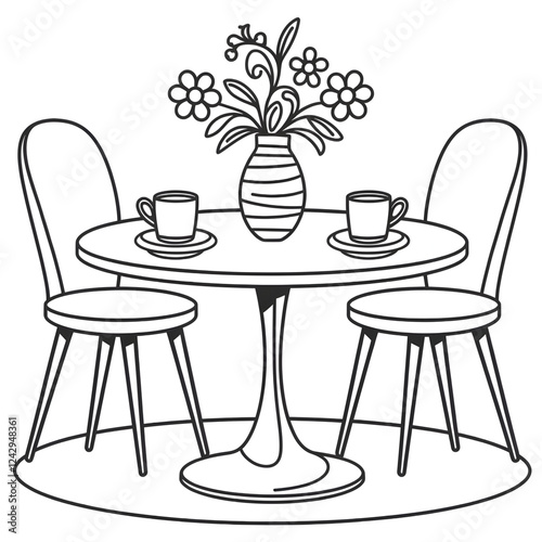 table with chairs and table