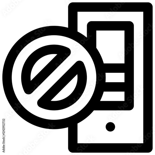Denial of service. Editable stroke vector icon.
