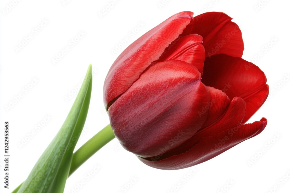 Nahaufnahme einer roten Tulpe Nahaufnahme einer roten Tulpe