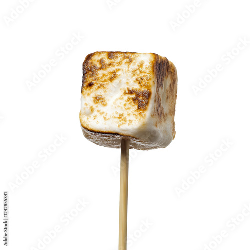 Sweet Toasted Marshmallow Treat on transparent background.