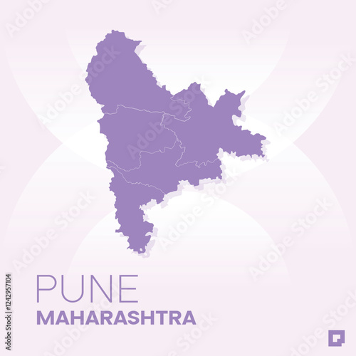 Pune vector map, Vector map of Pune, editable eps, AI files, Vector illustration of Pune vector map