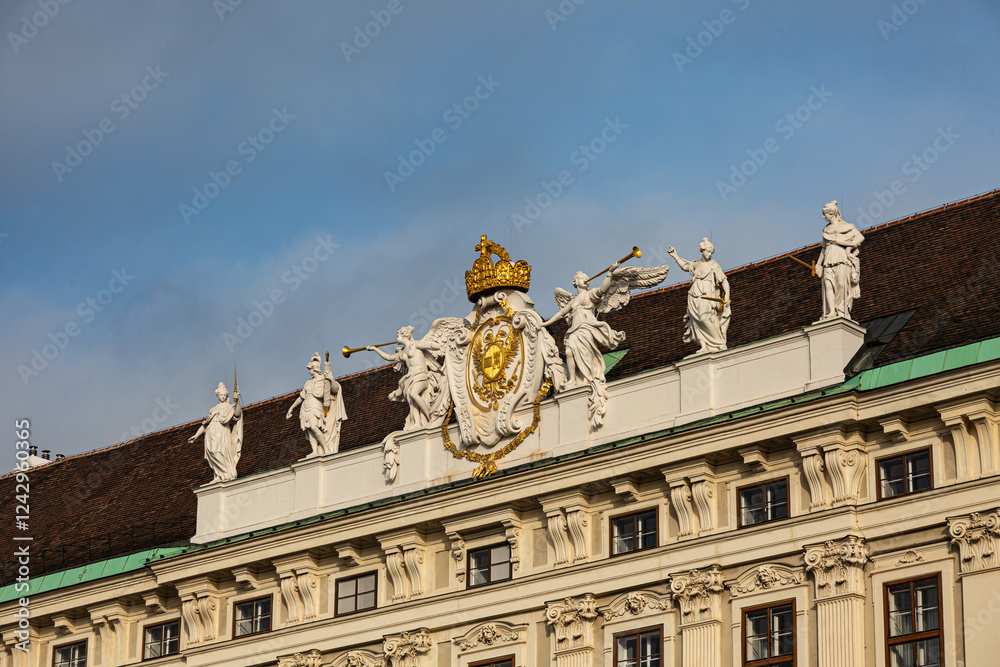 Details from exterior of Sisi museum, Vienna
