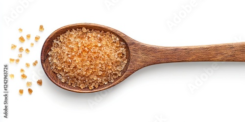 Brown Sugar in Wooden Spoon - Close Up Photo photo