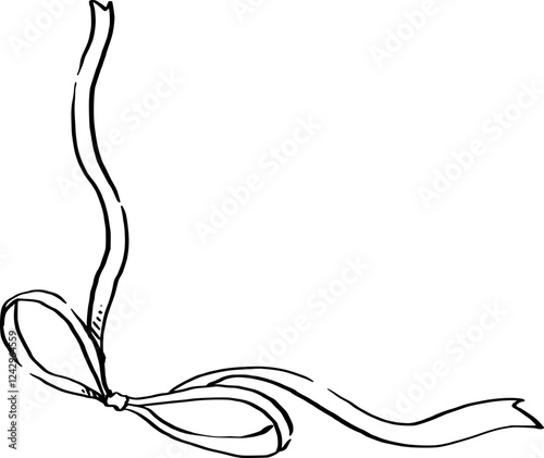 Ribbon hand drawn illustration.