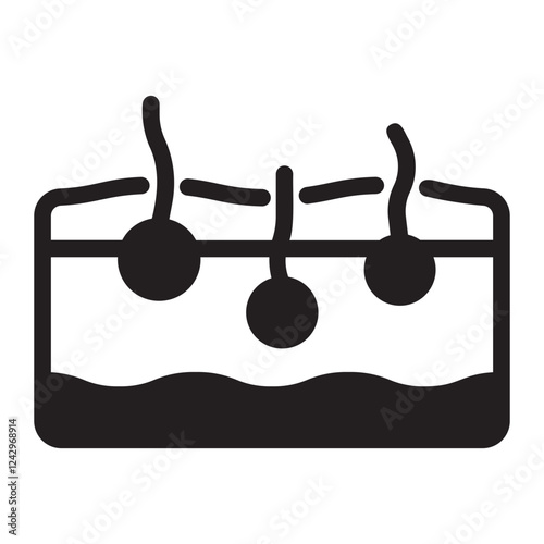 hair glyph icon