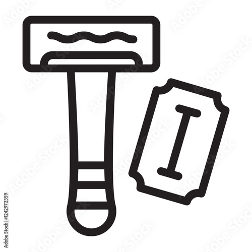 Razor  line icon