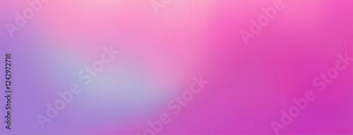 Banner. Viva magenta pink and purple vivid iridescent colors transitions background. Soft Pastel colors gradient. Holographic blurred abstract background banner pattern.