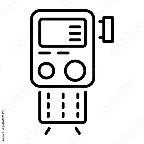 Golf rangefinder icon in linear style 