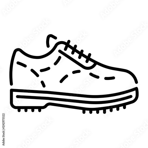 A line style icon of sports shoe 