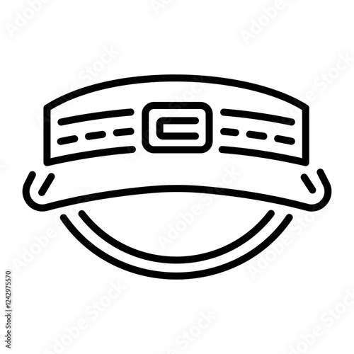 Visor cap icon in linear style 