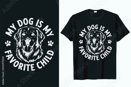my doy is my favorite child t-shirt design vector