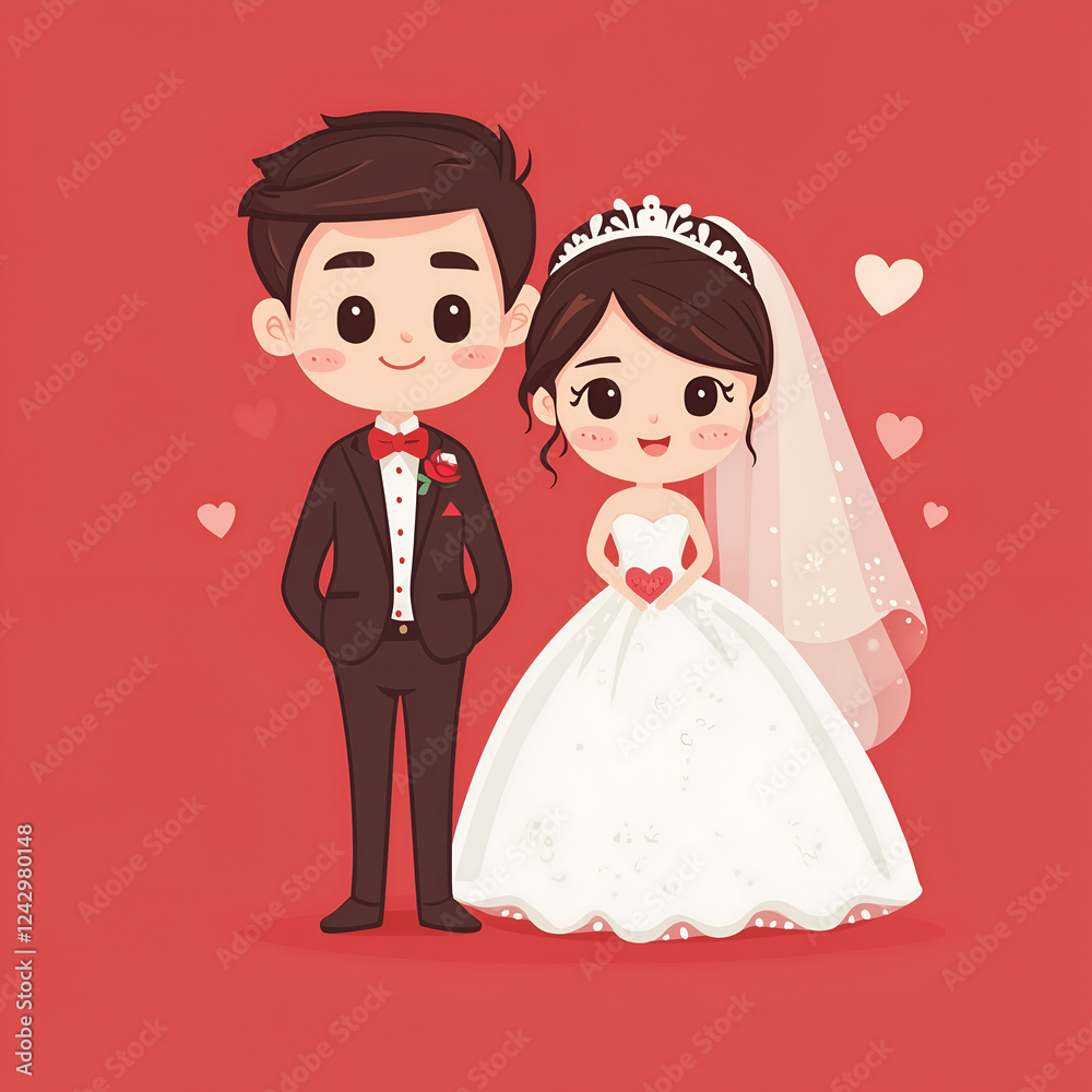 True Love in Art A Kawaii-Style Wedding Couple with Heartwarming Details True Love in Art A Kawaii-Style Wedding Couple with Heartwarming Details