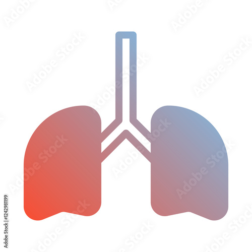 Gradient Lungs Illustration for Medical Design