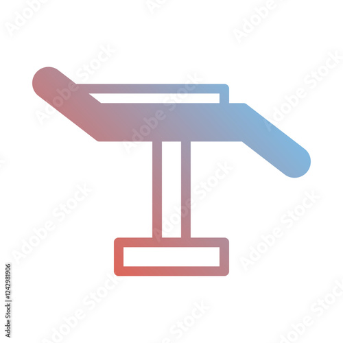 Minimalist Design of Stretcher Symbol Icon
