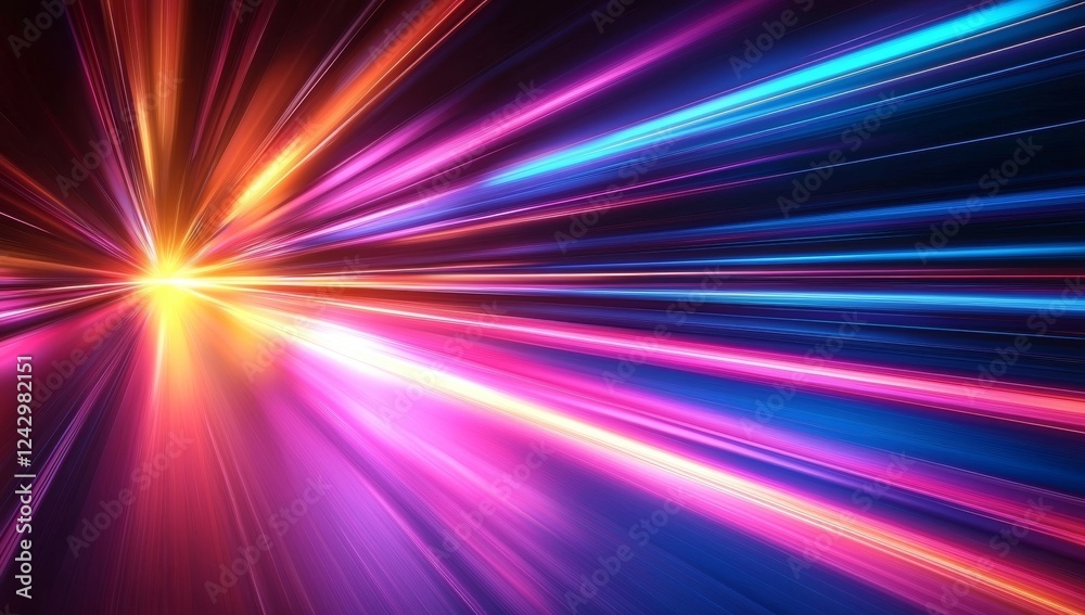 Neon fiber optic lines as an abstract texture in the background Neon fiber optic lines as an abstract texture in the background