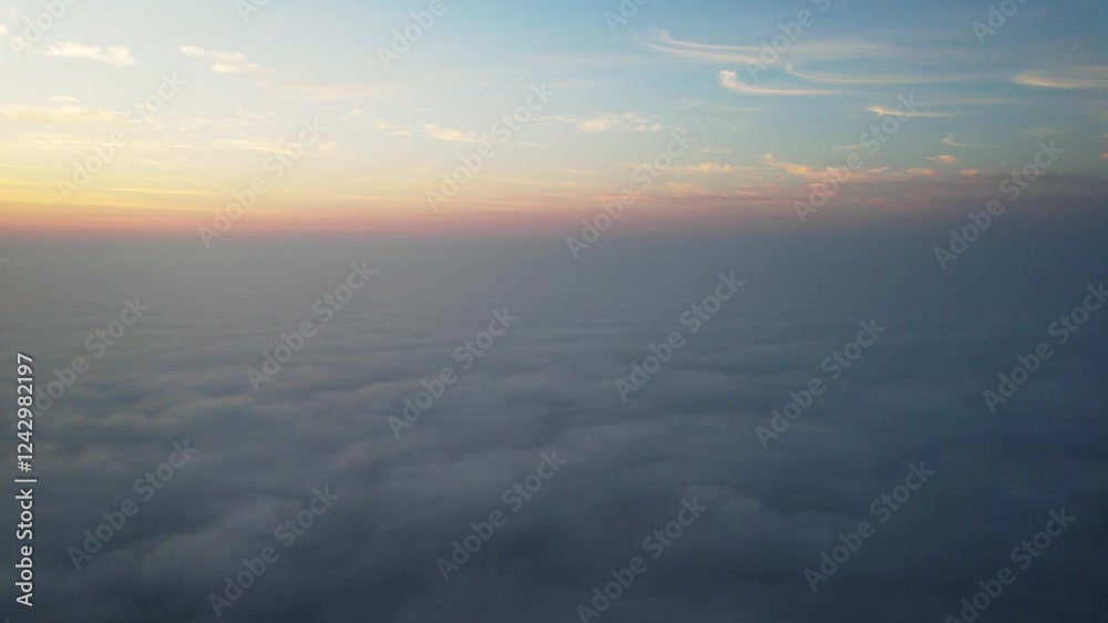 Sunrise view above the fog and cloud. Sunrise view above the fog and cloud.