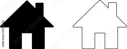 Vector home icon. House icon vector. House, real estate icon symbol trendy flat style icon for web site design, logo, app, UI or game design isolated on white background