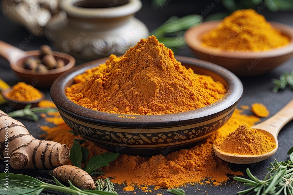 Sun-kissed Turmeric Powder: A Vibrant Blend of Spices and Herbal Wonders Sun-kissed Turmeric Powder: A Vibrant Blend of Spices and Herbal Wonders