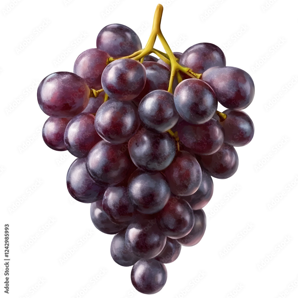 Red Grapes Bunch, Isolated on Transparent Background PNG Red Grapes Bunch, Isolated on Transparent Background PNG