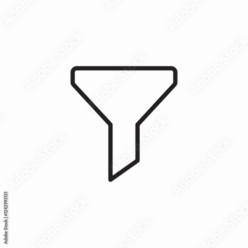 Filter funnel sort icon vector sign