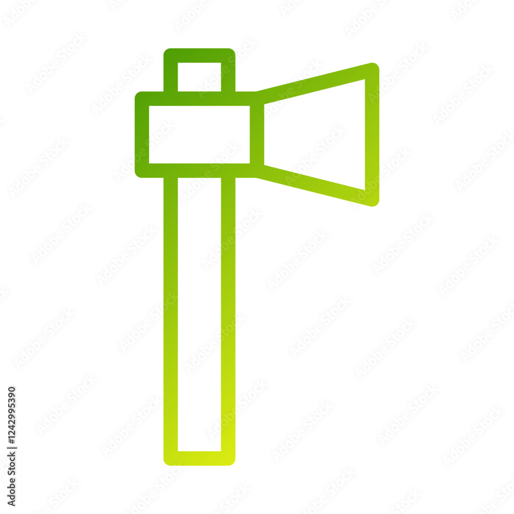 Minimalist Axe Icon with Gradient Effect Design Minimalist Axe Icon with Gradient Effect Design