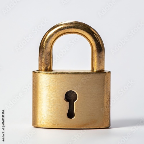 Golden Padlock: Symbol of Security and Protection photo