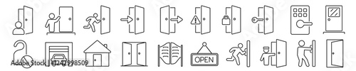 door icon. door icon set