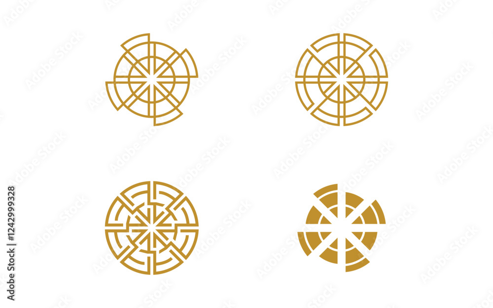 Circle techno vector illustration design template Circle techno vector illustration design template