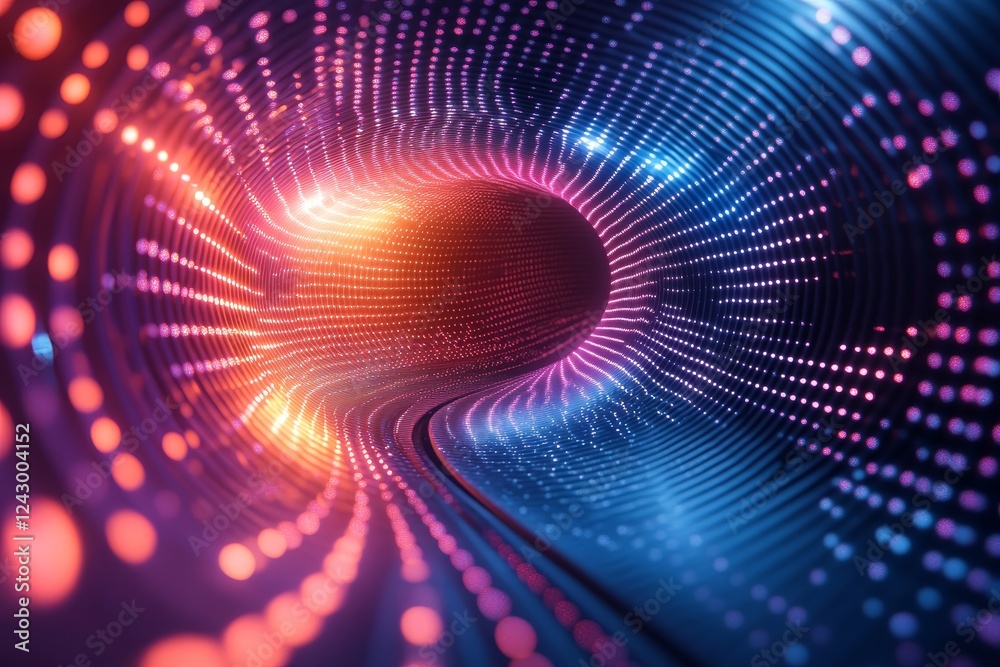 Abstract vector illustration of a 3D spiral banner. Futuristic typography space., Generative AI Abstract vector illustration of a 3D spiral banner. Futuristic typography space., Generative AI