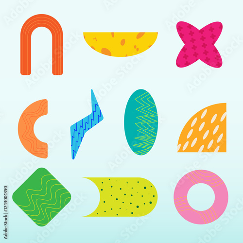 Creative Geometry Shapes wit Pattern