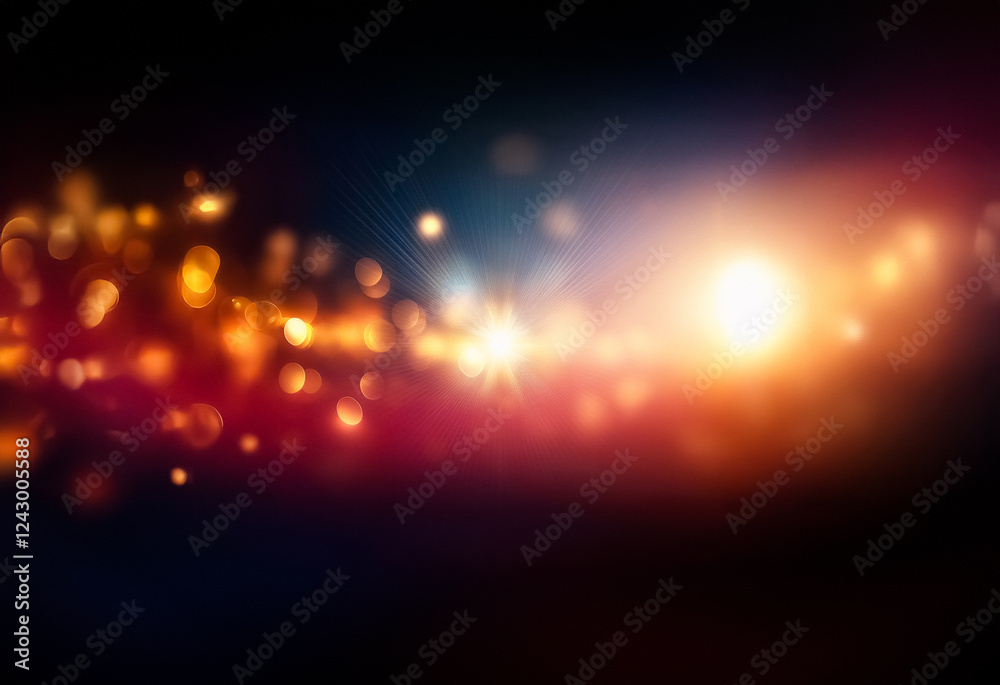 Fototapeta premium Abstract, grainy, gradient background with a curved red and blue design.