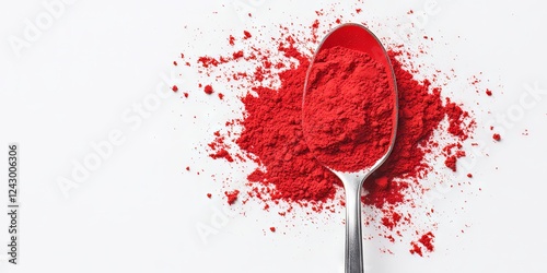 Red Powder in a Spoon: A Close Up View