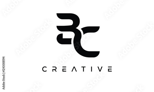 BC letter logo creative modern  alphabet joined logo